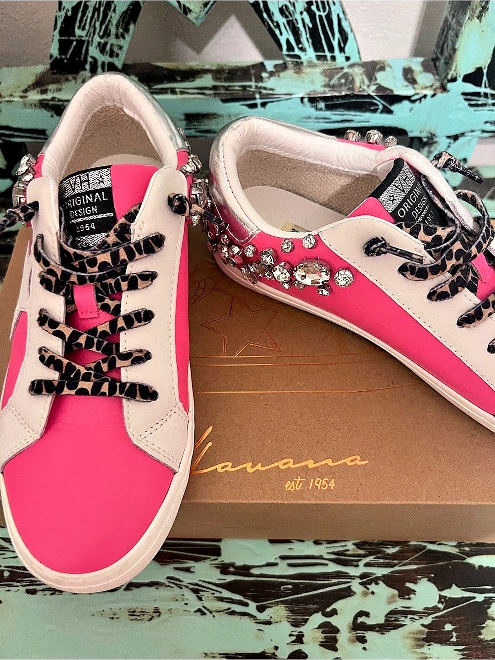 Vintage Havana x Walker Rose Born To Shine Crystal Sneakers Born To Shine